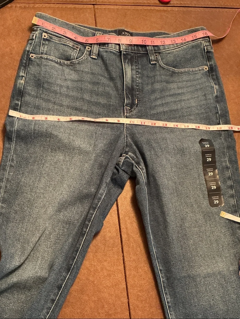 NWT J. Crew Cropped Essential Straight-Leg Jeans in Blue Wash women’s Sz 29